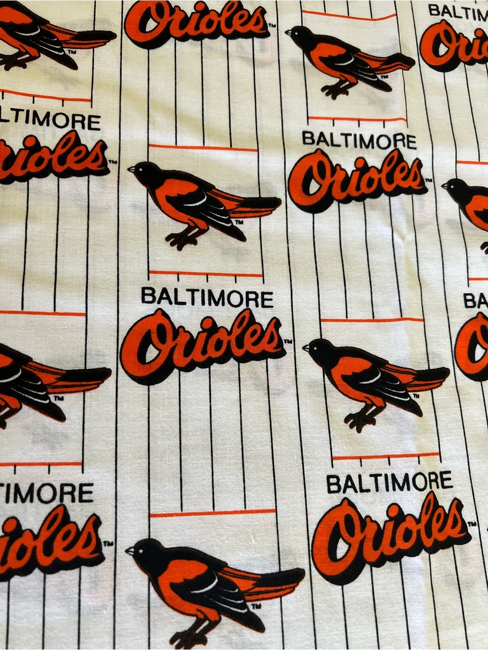 Baltimore Orioles MLB cotton fabric 2yds
